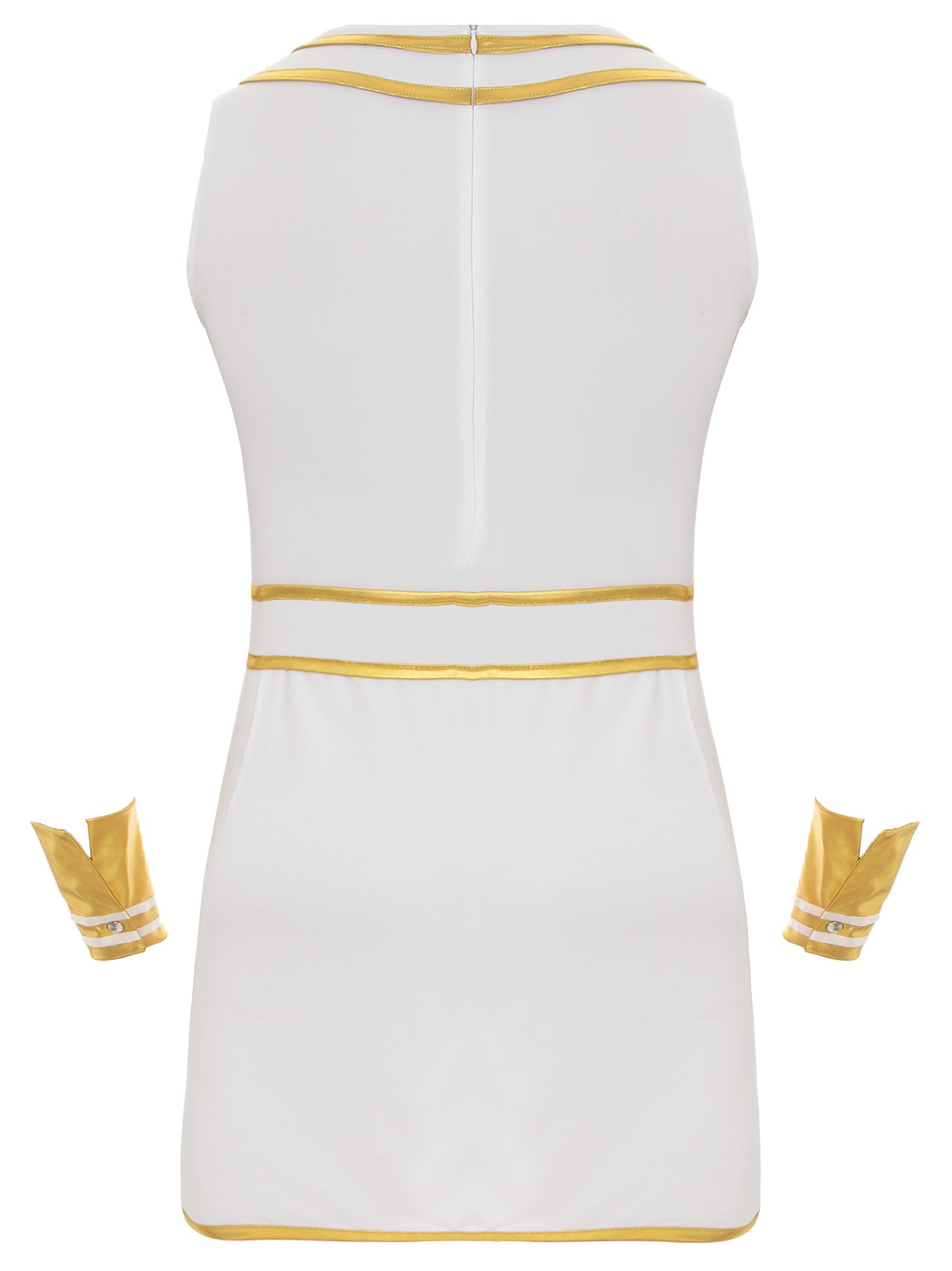 Pharaoh & Spartan Robe Costume – Men's Egyptian God Cosplay with Cuffs