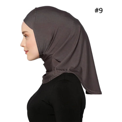 Islamic Modal Blue SPORT Hijab Abaya Hijabs For Woman Abayas Jersey Head Scarf Muslim Dress Women Turbans Instant Satin Turban