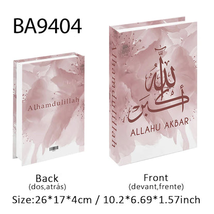 Islamic Kaaba Mosque Luxe Fake Book Storage Box Home Interior Decoration Decorative Books Coffee Table Bedroom Living Room Decor