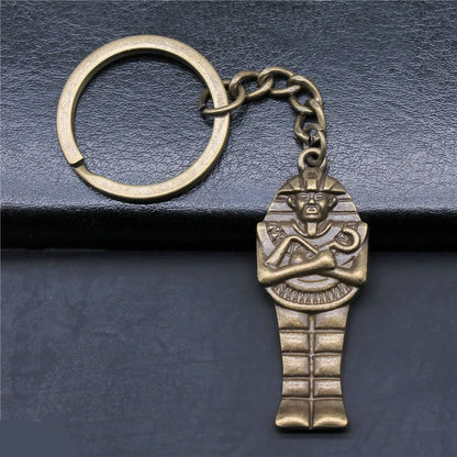 Eye of Horus & Pharaoh Keyring – Egyptian Charm, Creative Gift Accessory