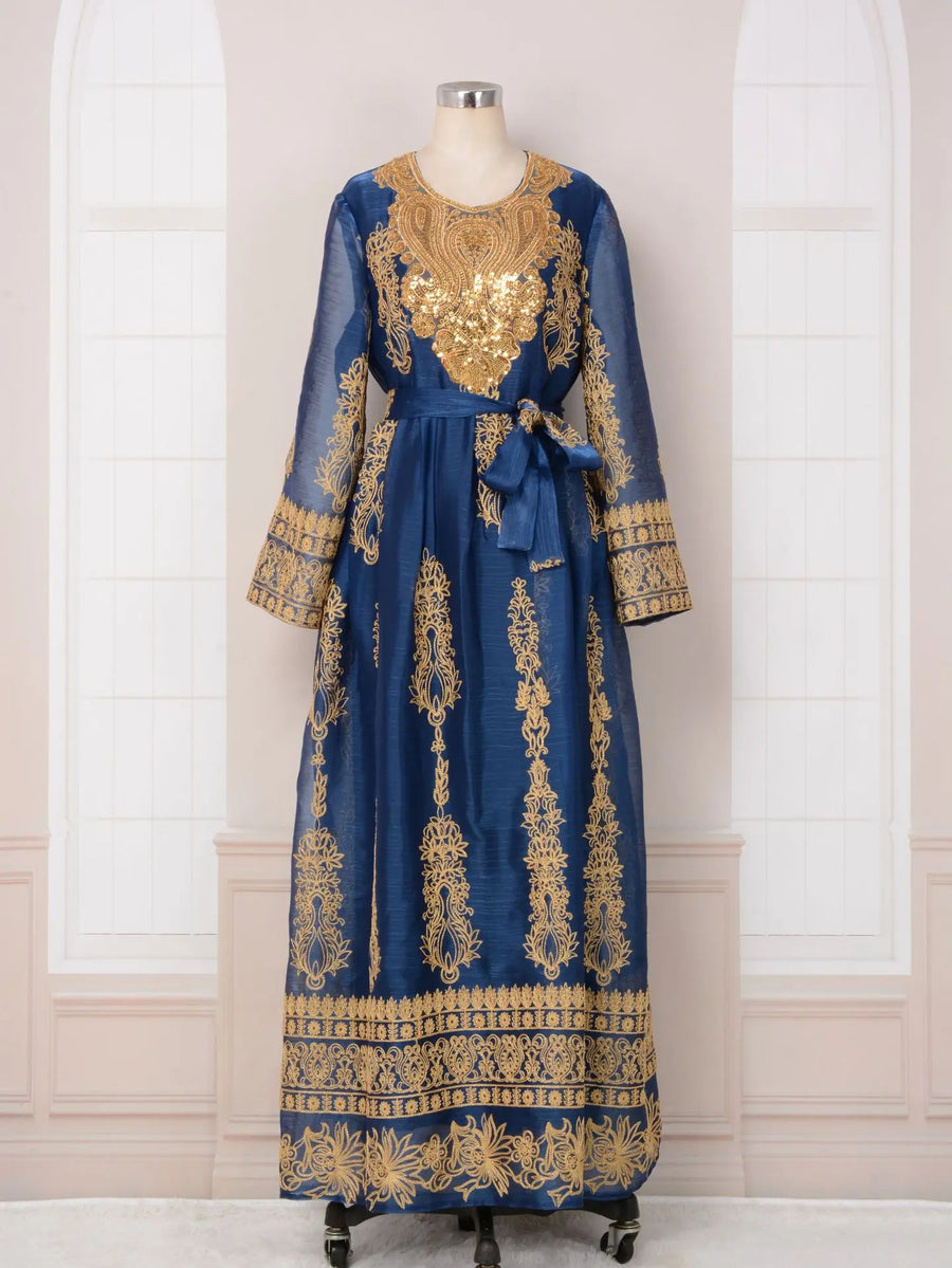 Lace & Legacy – Embroidered Party Abaya for the Arab Woman in America