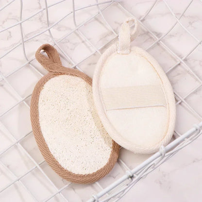 1/2Pcs Natural Loofah Skin Bath Wipes  Foaming and Mud Scrubbing Bath Wipes Bath Towels Bath Flower Accessories