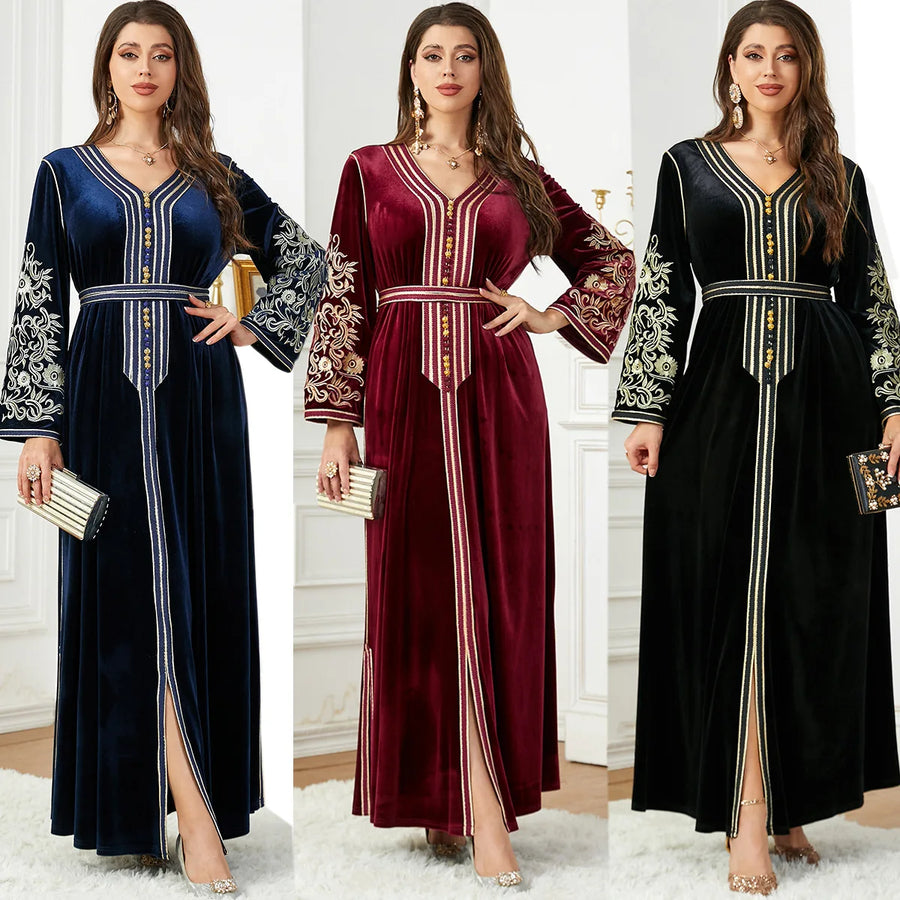 Lace & Legacy – Embroidered Party Abaya for the Arab Woman in America