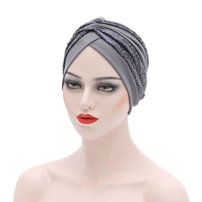 The Sequin Turban Cap – Shine with Modesty and Grace