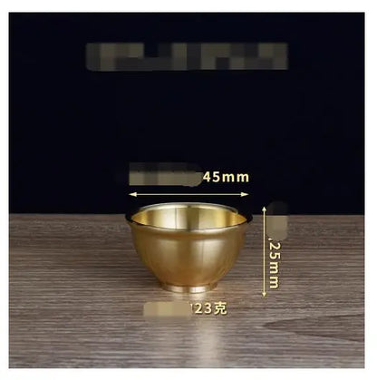 The Brass Vessel – Handcrafted Golden Offering Bowl