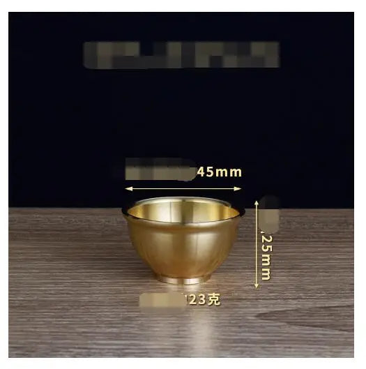 The Brass Vessel – Handcrafted Golden Offering Bowl