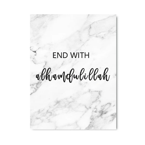 Allah Bismillah Inshaallah Alhamdulillah Islam Marble Poster Prints Islamic Quotes Wall Art Canvas Painting Pictures Home Decor