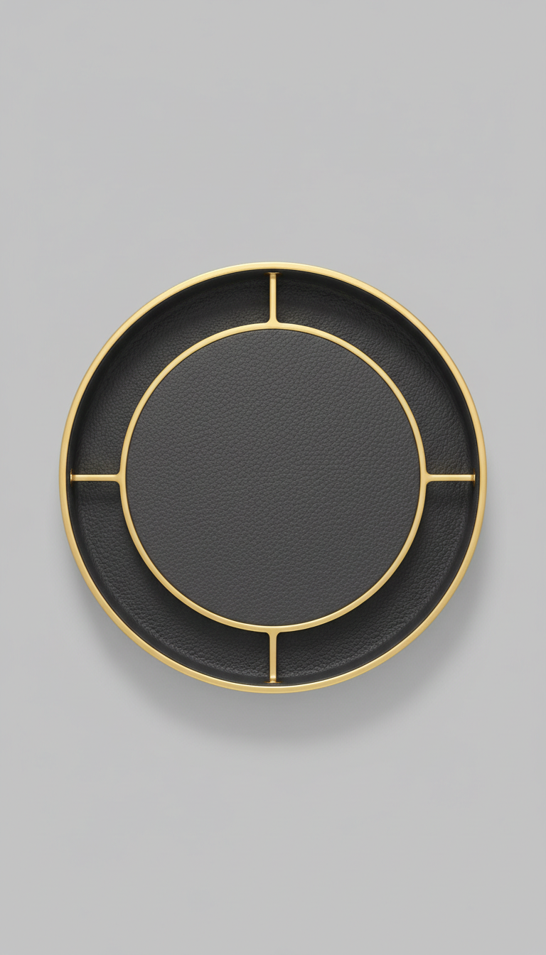 Velvet Jewelry Box with Gold Inlay